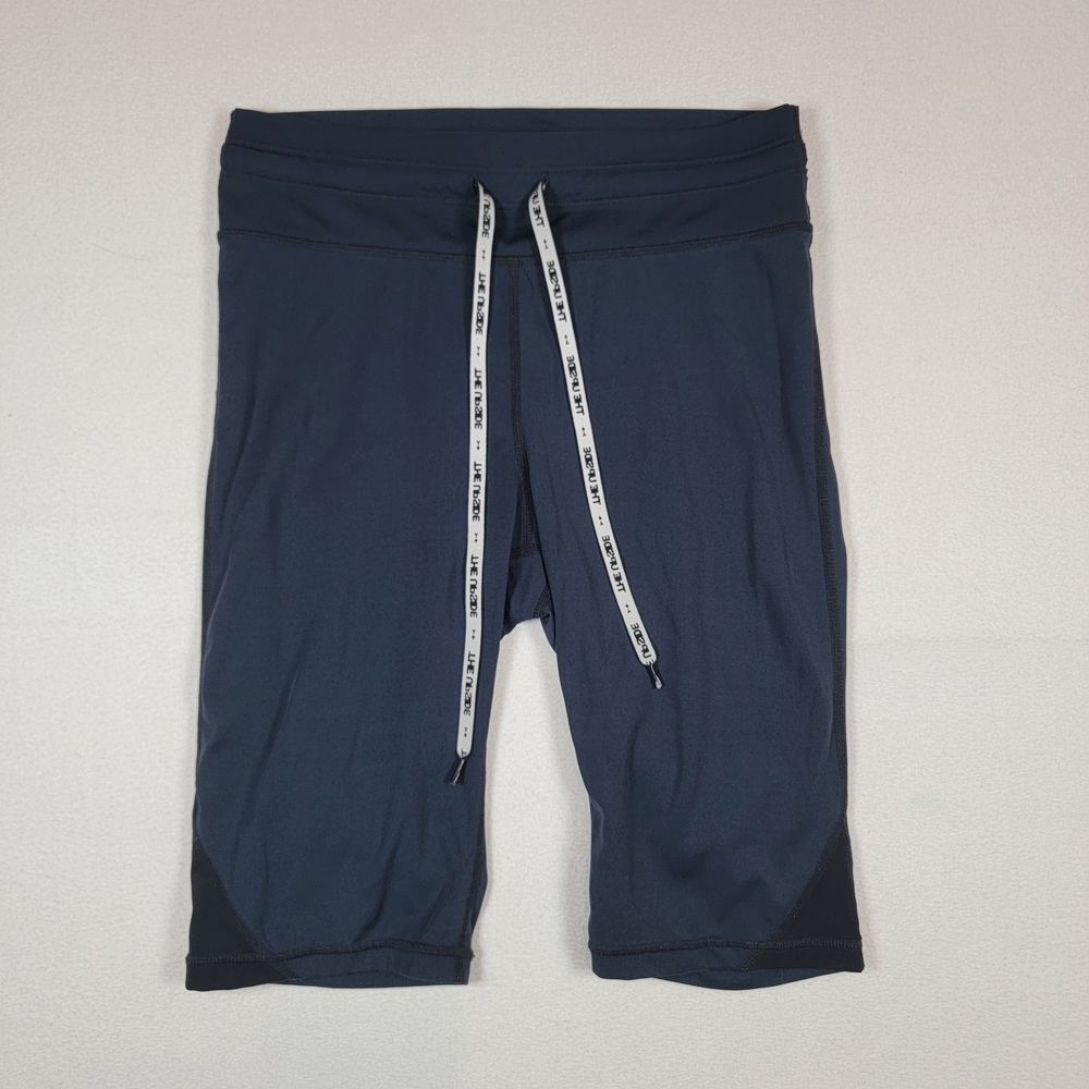 The Upside Women's Bike Shorts 10" Inseam Sz M Medium Navy Drawstrings
